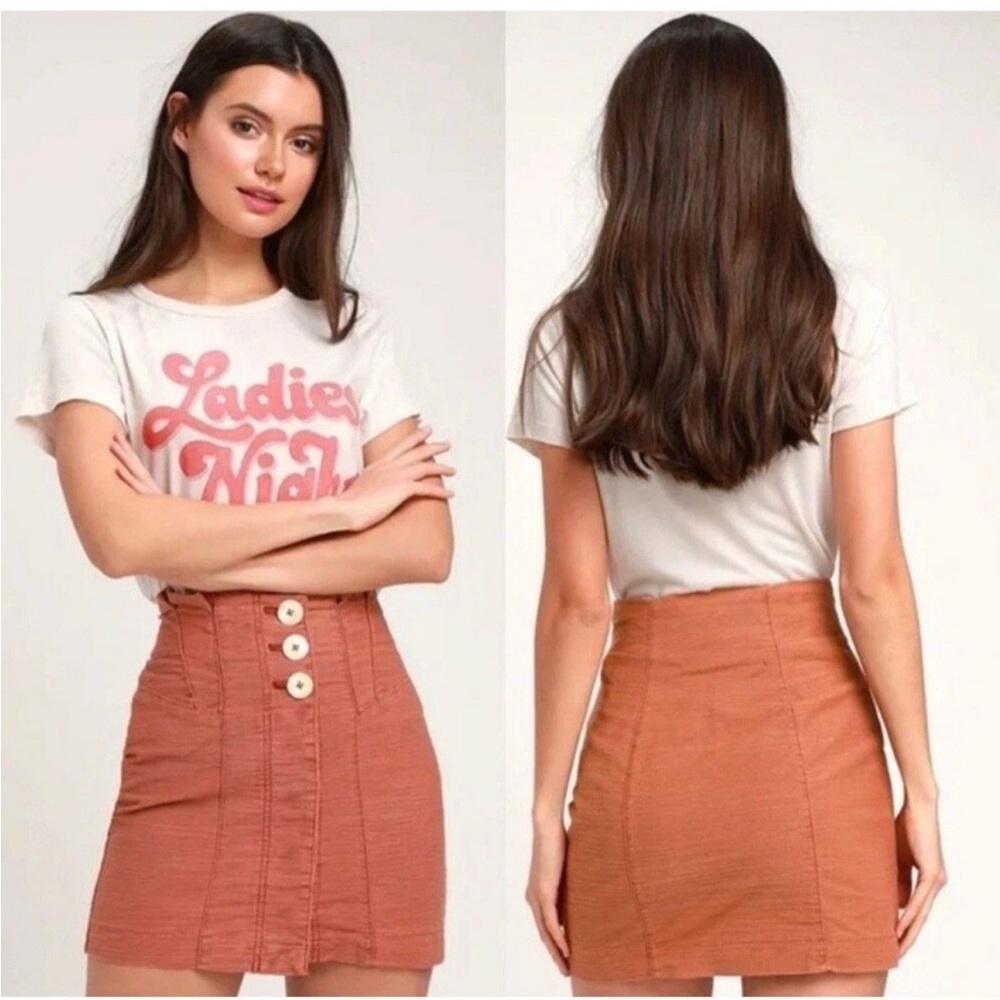Free People Rust Mini Skirt 10